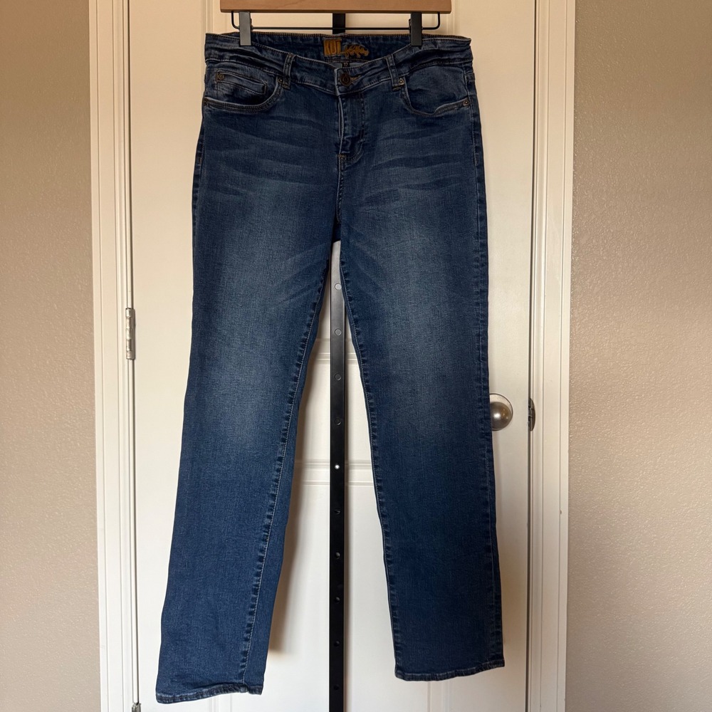Kut from‎ the Kloth Straight Leg Jeans Blue Medium Wash KP570MA7 Womens 12